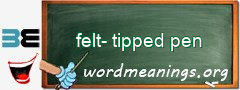 WordMeaning blackboard for felt-tipped pen